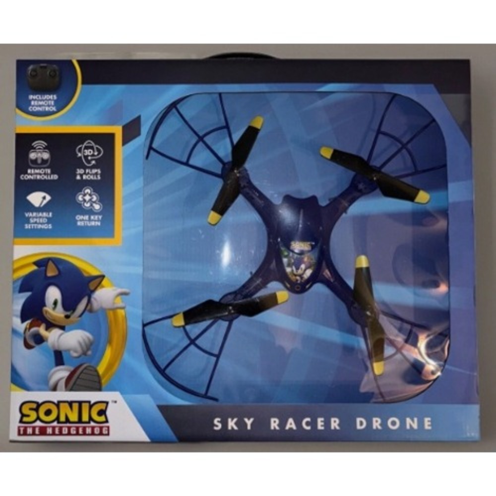 Sonic The Hedgehog Sky Racer Drone Remote Controlled 3D Flips‎ One Key Return